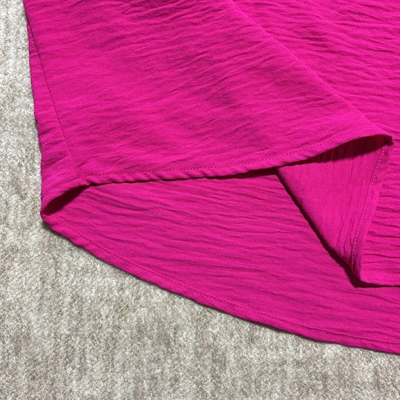 3X Hot pink tunic Zenana dolman sleeve gauze pattern flowy - Picture 4 of 5